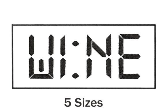 Funny Wine Embroidery Design