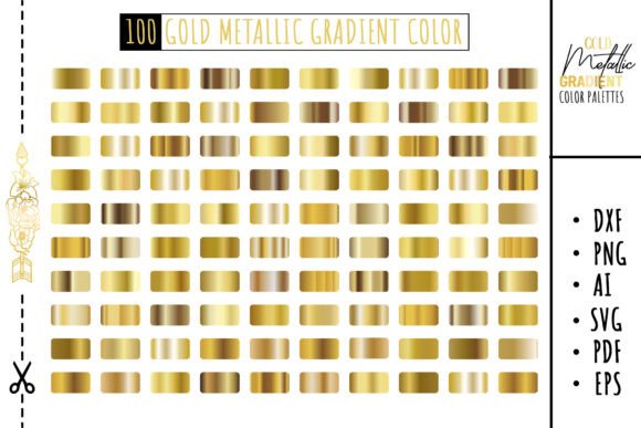 Gold Metallic Gradient Color