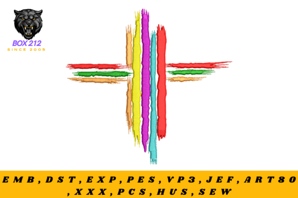 Interlocking Color Embroidery Design