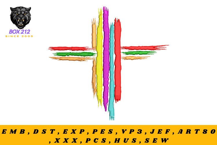 Interlocking Color Embroidery Design