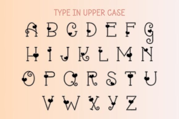 Mini Heart II Font Font PNG with transparent background - Preview 2