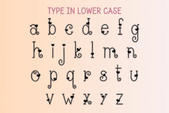 Mini Heart II Font Font PNG with transparent background - Preview 3