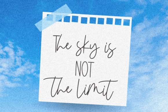 Morning Blue Sky Font PNG with transparent background - Preview 1