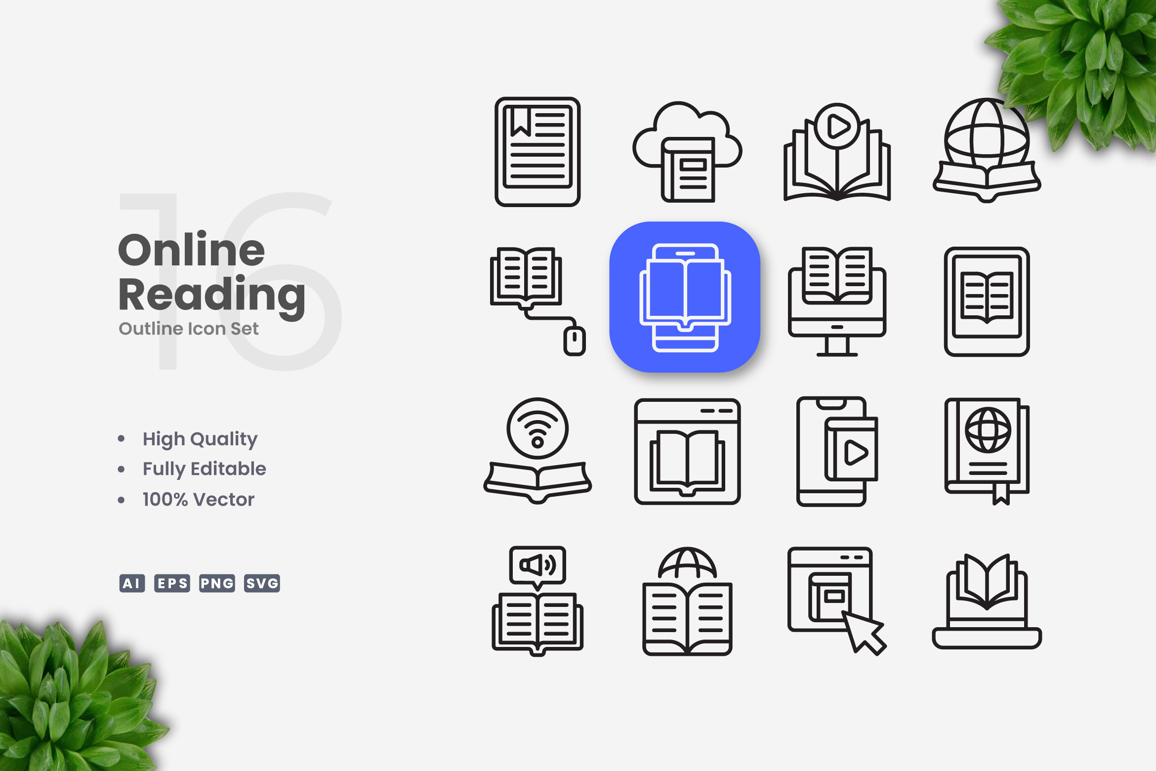 Online Reading Icons Graphic by upnowgraphic · Creative Fabrica