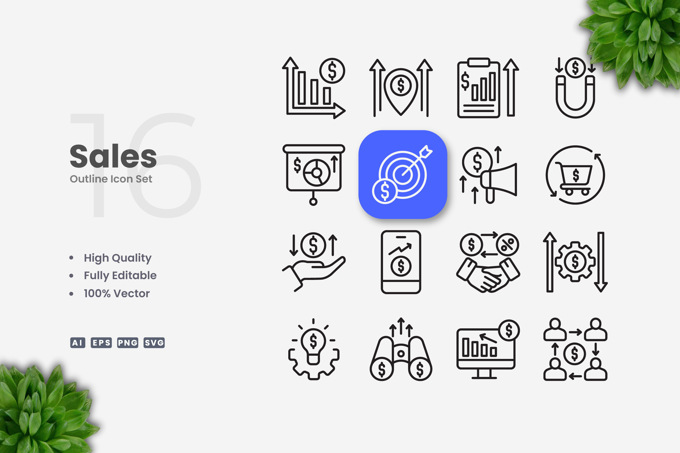 Sales Icons Graphic by upnowgraphic · Creative Fabrica