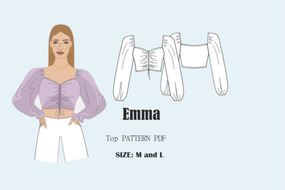 Vintage Style Pdf Digital Sewing Top