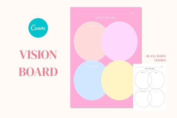 Vision Board Planner | Canva Planner