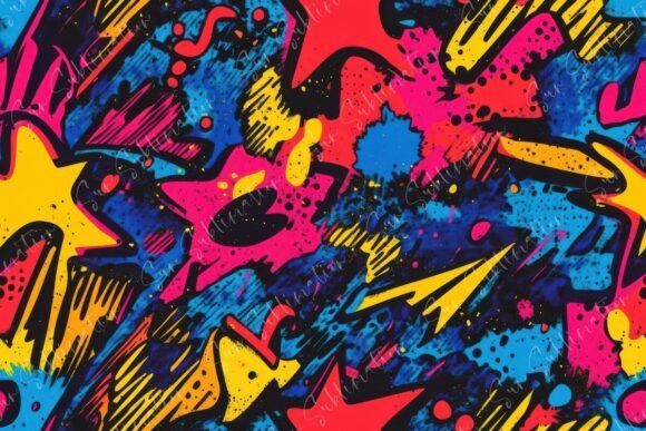 Vivid and Dynamic Abstract Seamless Graphic Patterns By Sun Sublimation
