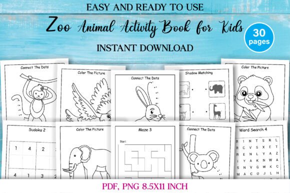 Zoo Animal Activity Book
