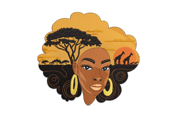 African Woman Landscape