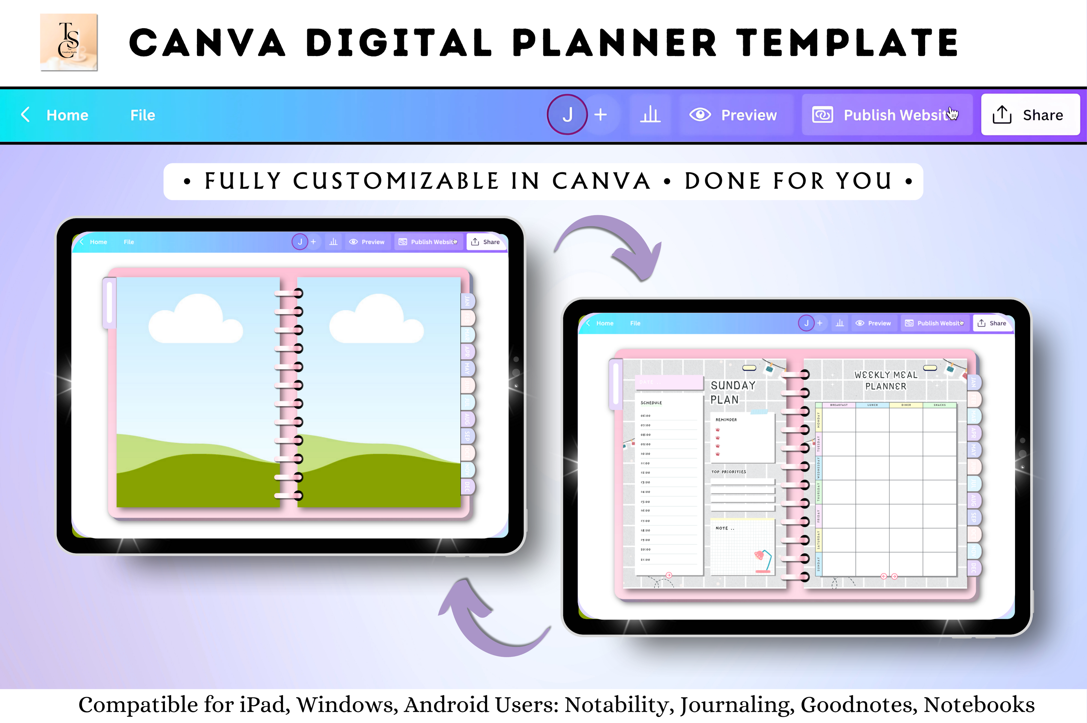 Canva Digital Planner Template