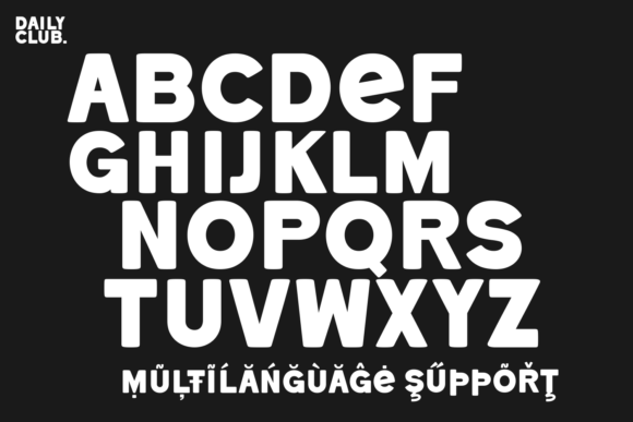 Daily Club Font PNG with transparent background - Preview 3