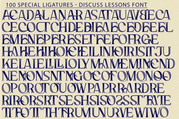 Discuss Lessons Font - Preview 6