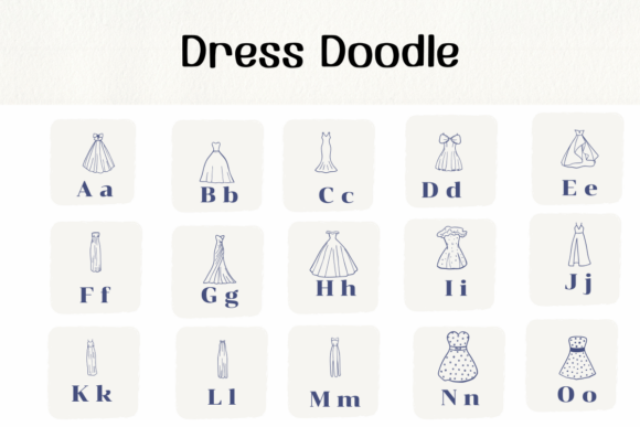 Dress Doodle Font Font - Preview 1
