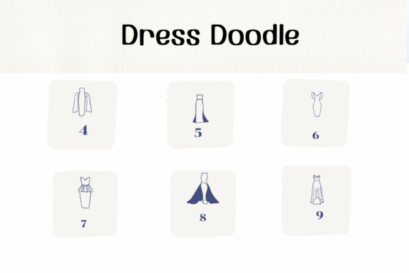Dress Doodle Font Font - Preview 3