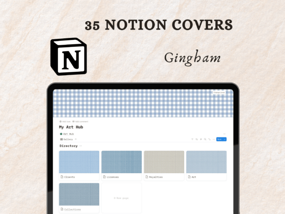 Gingham Notion Covers
