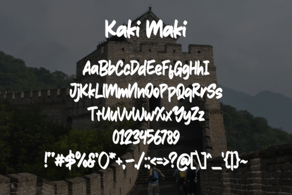Kaki Maki Font PNG with transparent background - Preview 1