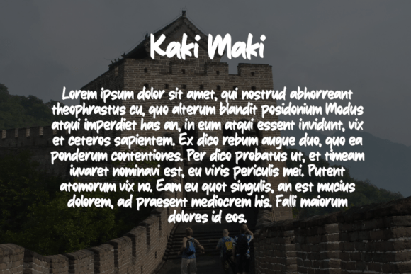 Kaki Maki Font PNG with transparent background - Preview 2