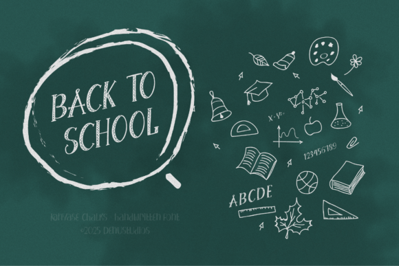 Kanvase Chalks Font PNG with transparent background - Preview 2