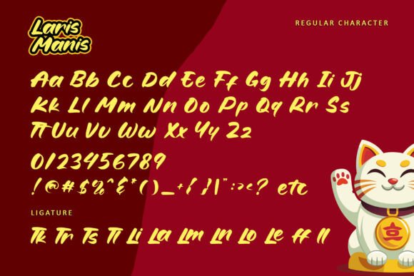 Laris Manis Font PNG with transparent background - Preview 6