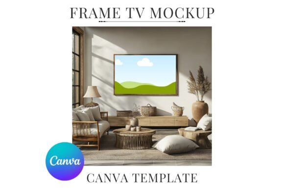 Living Room Frame TV Art Canva Template