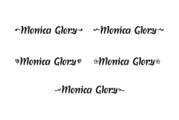Monica Glory Font PNG with transparent background - Preview 6