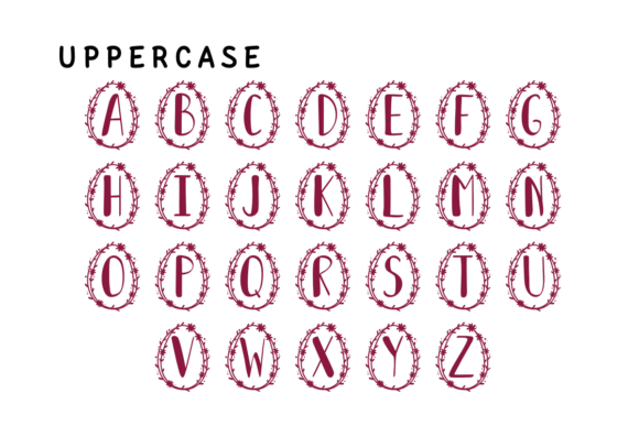 Monogram Easter Font PNG with transparent background - Preview 1