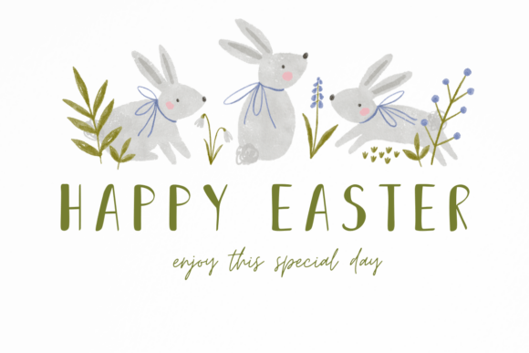 Monogram Easter Font PNG with transparent background - Preview 3