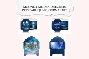 Moonlit Mermaid Secrets Junk Journal Kit Graphic by Sketch Shore ...
