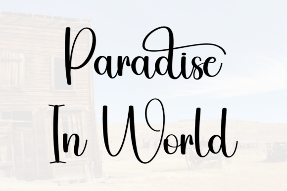 Paradise Western Font PNG with transparent background - Preview 2