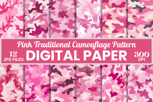 Pink Camo Traditional Camouflage Pattern