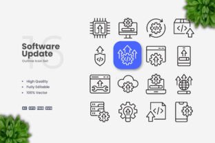 Software Update Icons Graphic by upnowgraphic · Creative Fabrica