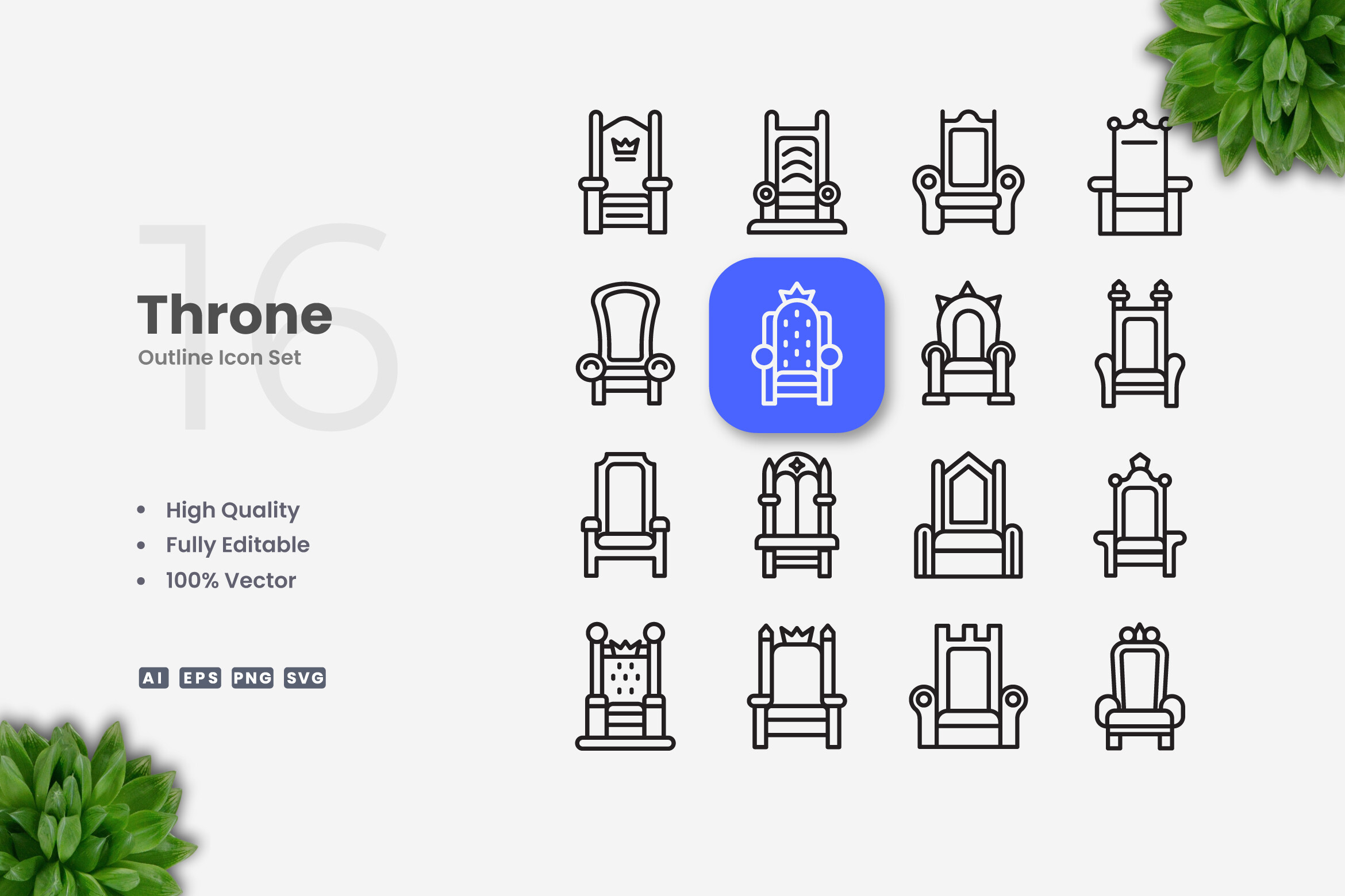 Throne Icons Graphic by upnowgraphic · Creative Fabrica