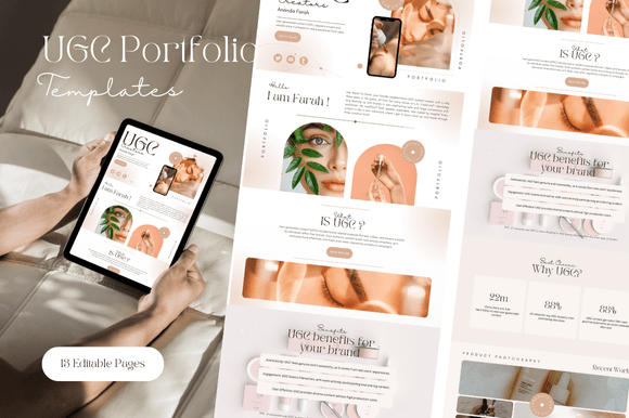 UGC Portfolio Canva Website Template