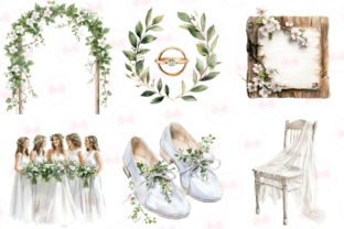 White Wedding Clipart Graphic by Markicha Art · Creative Fabrica