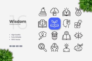 Wisdom Icons Graphic by upnowgraphic · Creative Fabrica