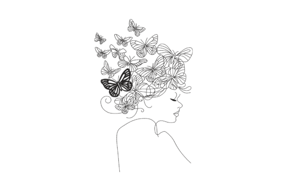 Woman with Butterflies