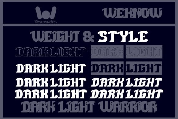 Dark Light Warrior Font - Preview 5