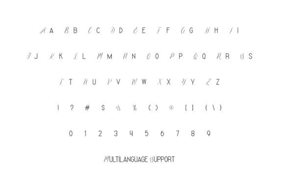 Flower Snow Font PNG with transparent background - Preview 4