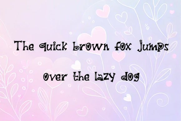 Happy Heartbeat Font PNG with transparent background - Preview 2