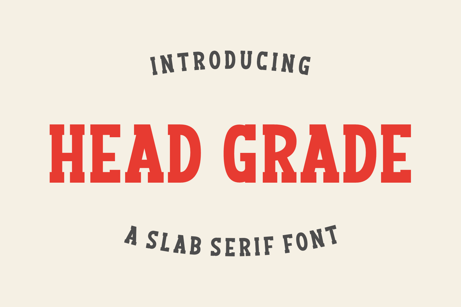 Head Grade preview, slab serif