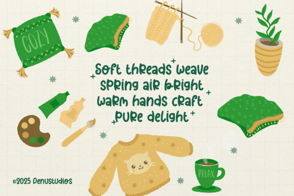Komachi Wiggler Font PNG with transparent background - Preview 3