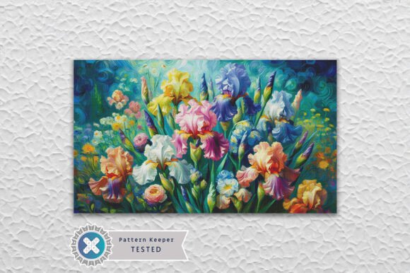 Max Colors Iris Cross Stitch Pattern PDF