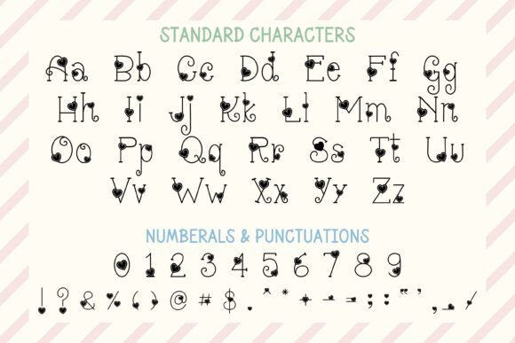 Mini Heart Iv Font PNG with transparent background - Preview 1