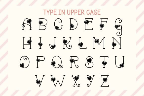Mini Heart Iv Font PNG with transparent background - Preview 2