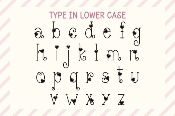 Mini Heart Iv Font PNG with transparent background - Preview 3