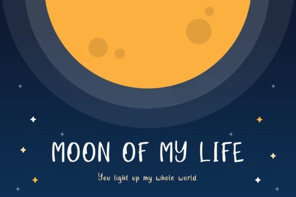 Moon Whisper Font PNG with transparent background - Preview 2