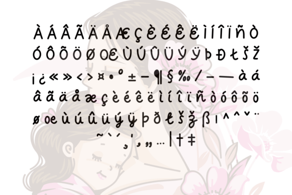Mother Doodle Font PNG with transparent background - Preview 2