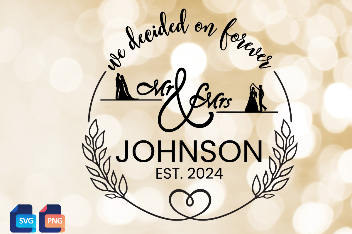 Mr & Mrs SVG Monogram | Wedding SVG