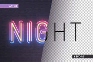 Neon Night Editable Text Effect Graphic by rwgusev · Creative Fabrica